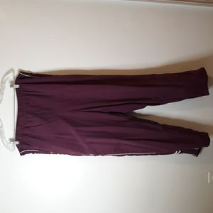Fashion Bug Burgundy/White Nylon Pants